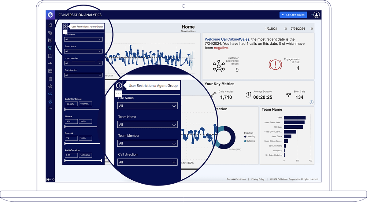 Compliant call recording user permissions